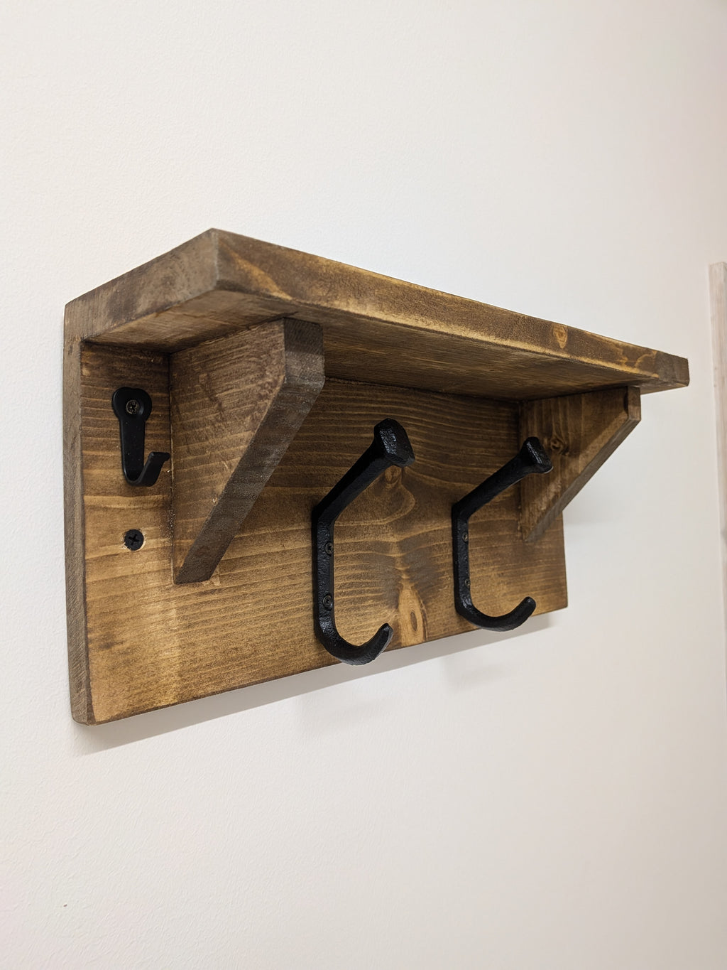 Coat Rack - Coat Hooks, Key Hooks & Shelf