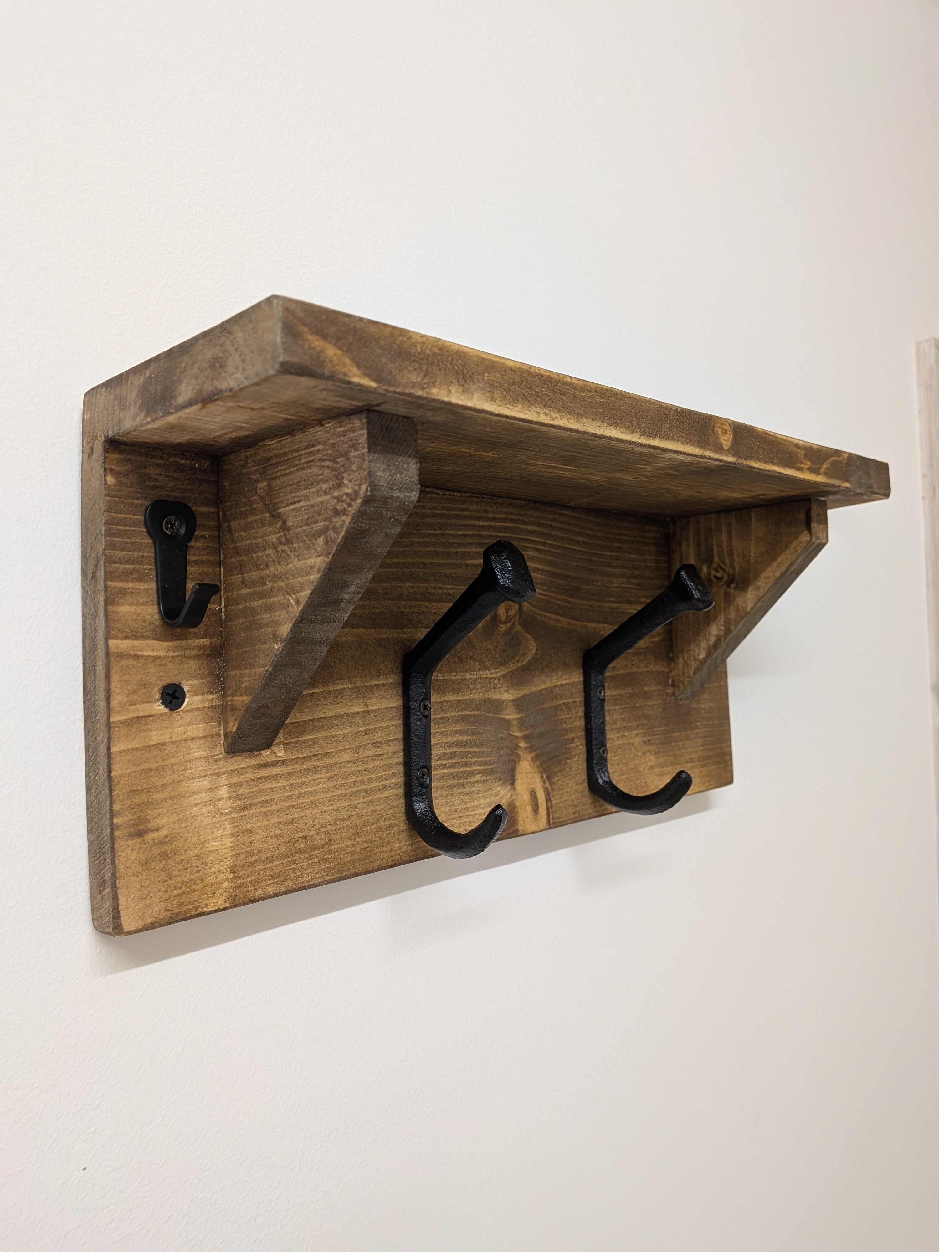 Coat Rack - Coat Hooks, Key Hooks & Shelf