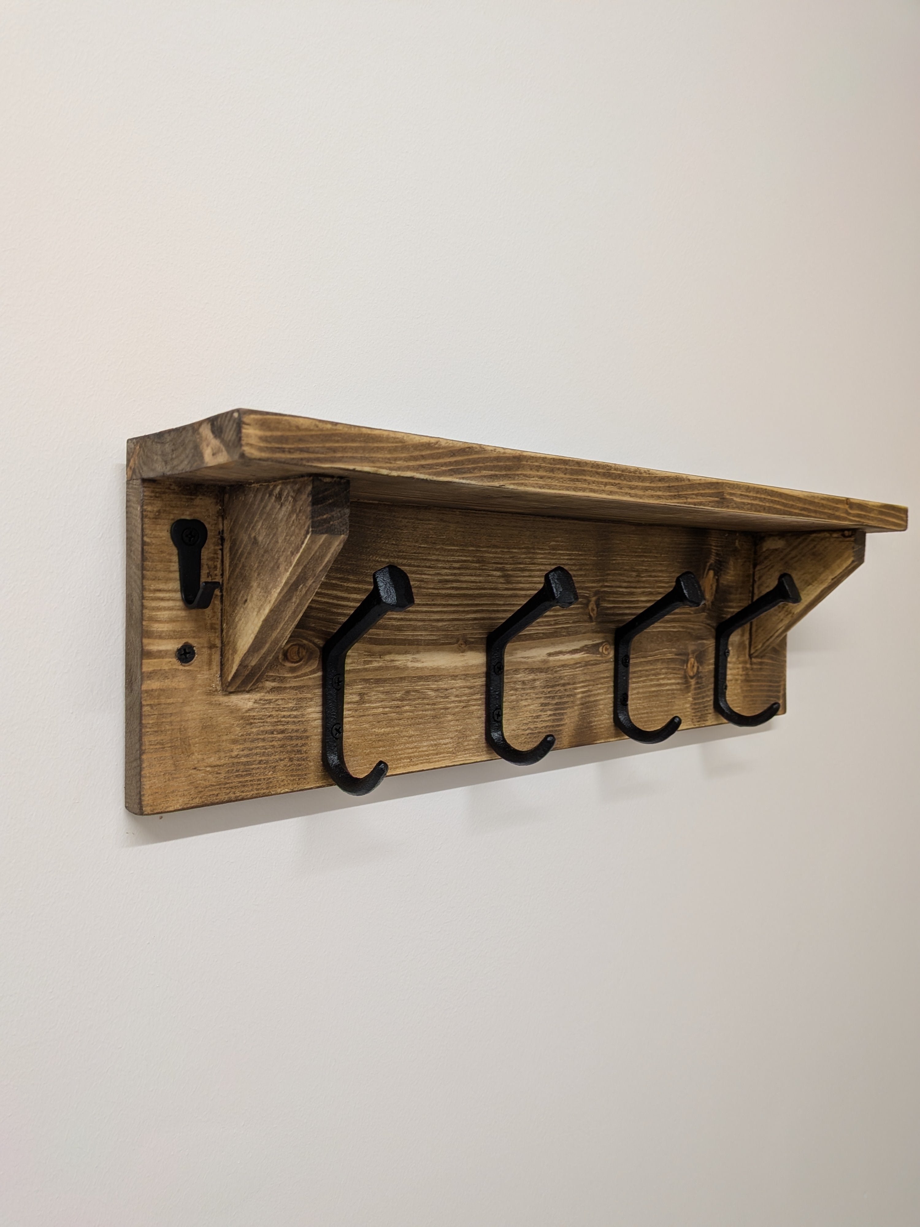 Coat Rack - Coat Hooks, Key Hooks & Shelf